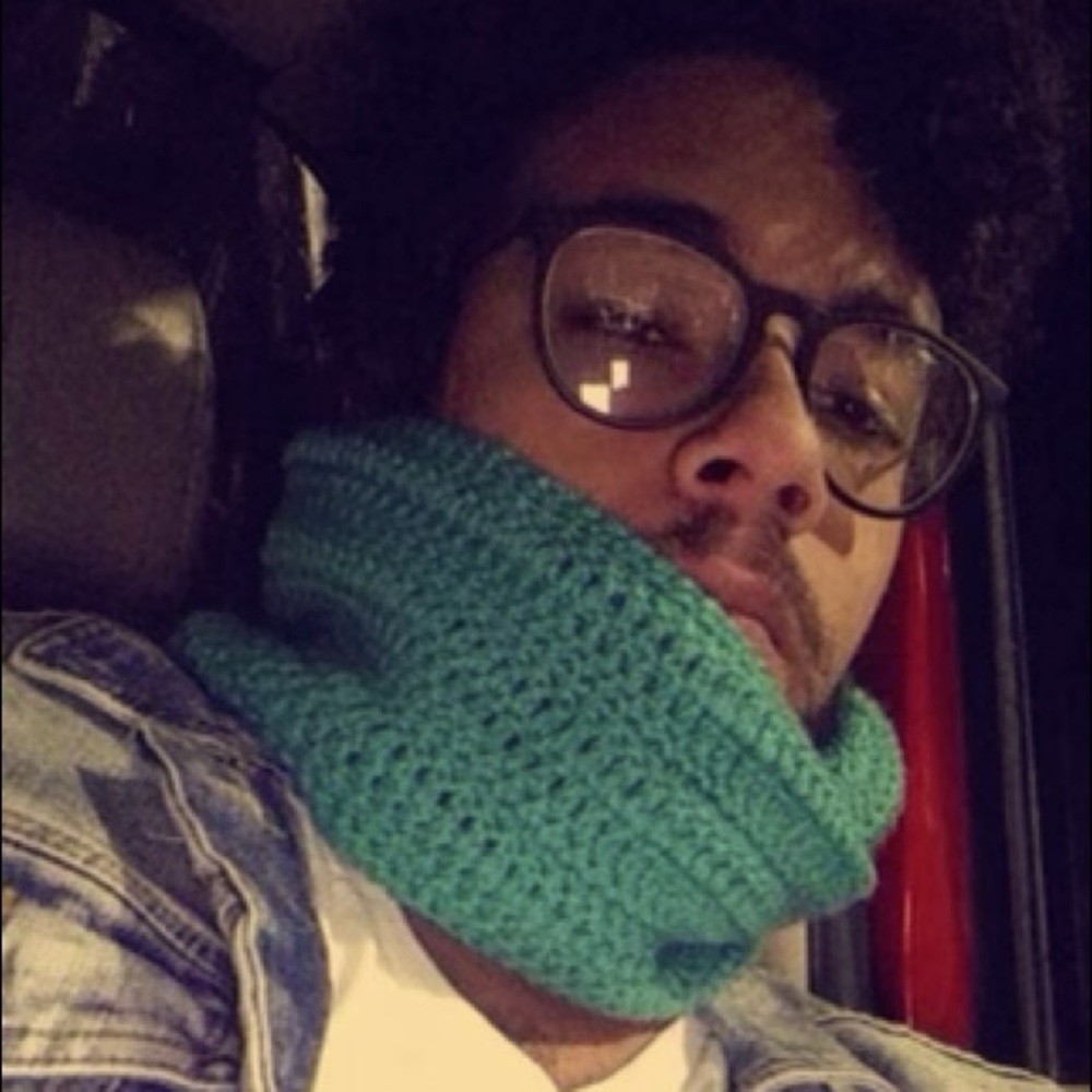 Homemade bread infinity scarf